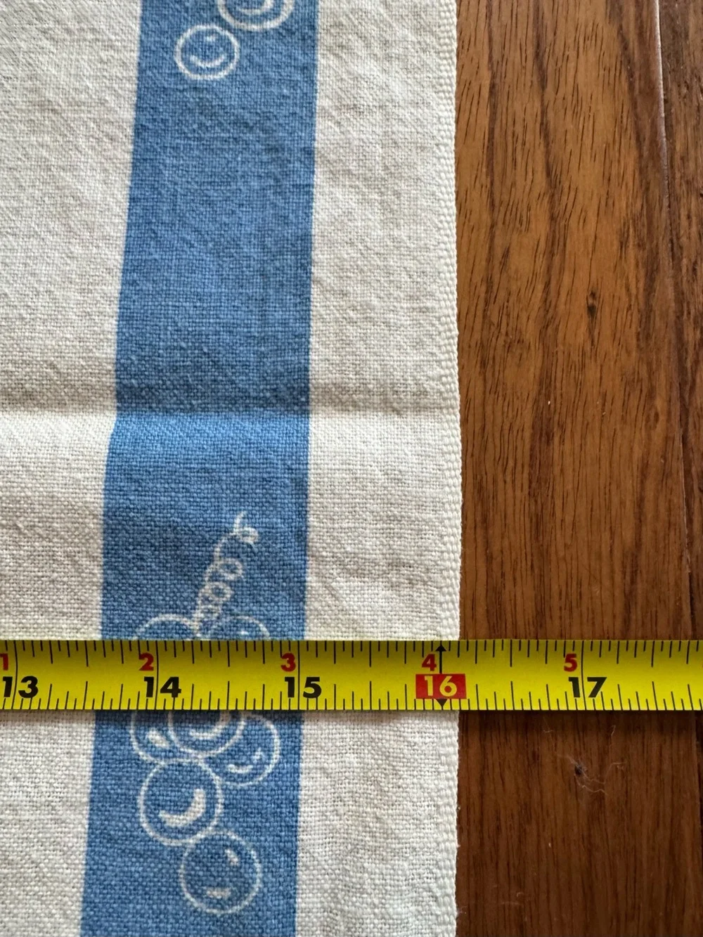 Vintage Canon Cotton Blue Fruit Bowl Printed Kitchen Towel